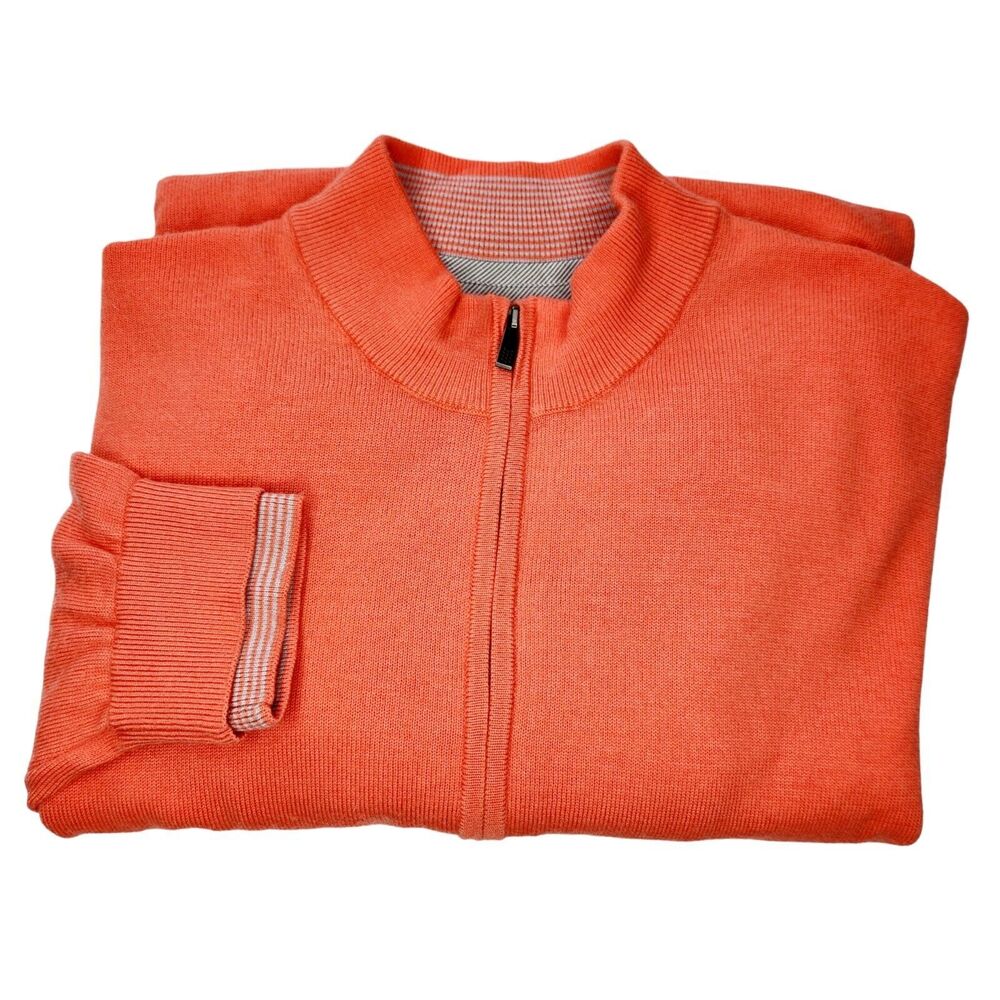 adidas Orange Full-Zip Men's Sweater